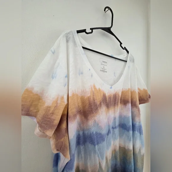 Sonoma Women's Tie-Dye V-Neck Top - Picture 4 of 4